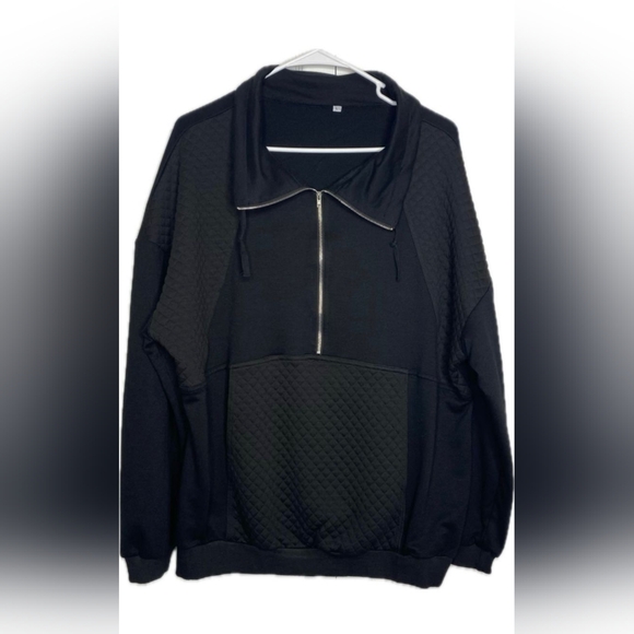 Women's Zip Up Solid Hoodie Pullover - Black - Picture 2 of 8